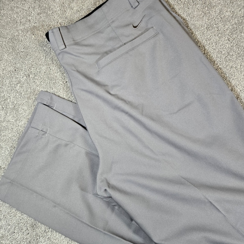 Nike Dri-FIT Flex Golf Pants Mens 38x32 Gray Performance Chino Slacks Trousers